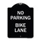 Signmission No Parking Bike Lane Heavy-Gauge Aluminum Architectural Sign, 24" x 18", BW-1824-23758 A-DES-BW-1824-23758 - alternate 1
